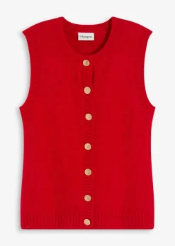 bonprix Bekleidung·Umstandsmode|Strickmode^Strick-Weste salsarot