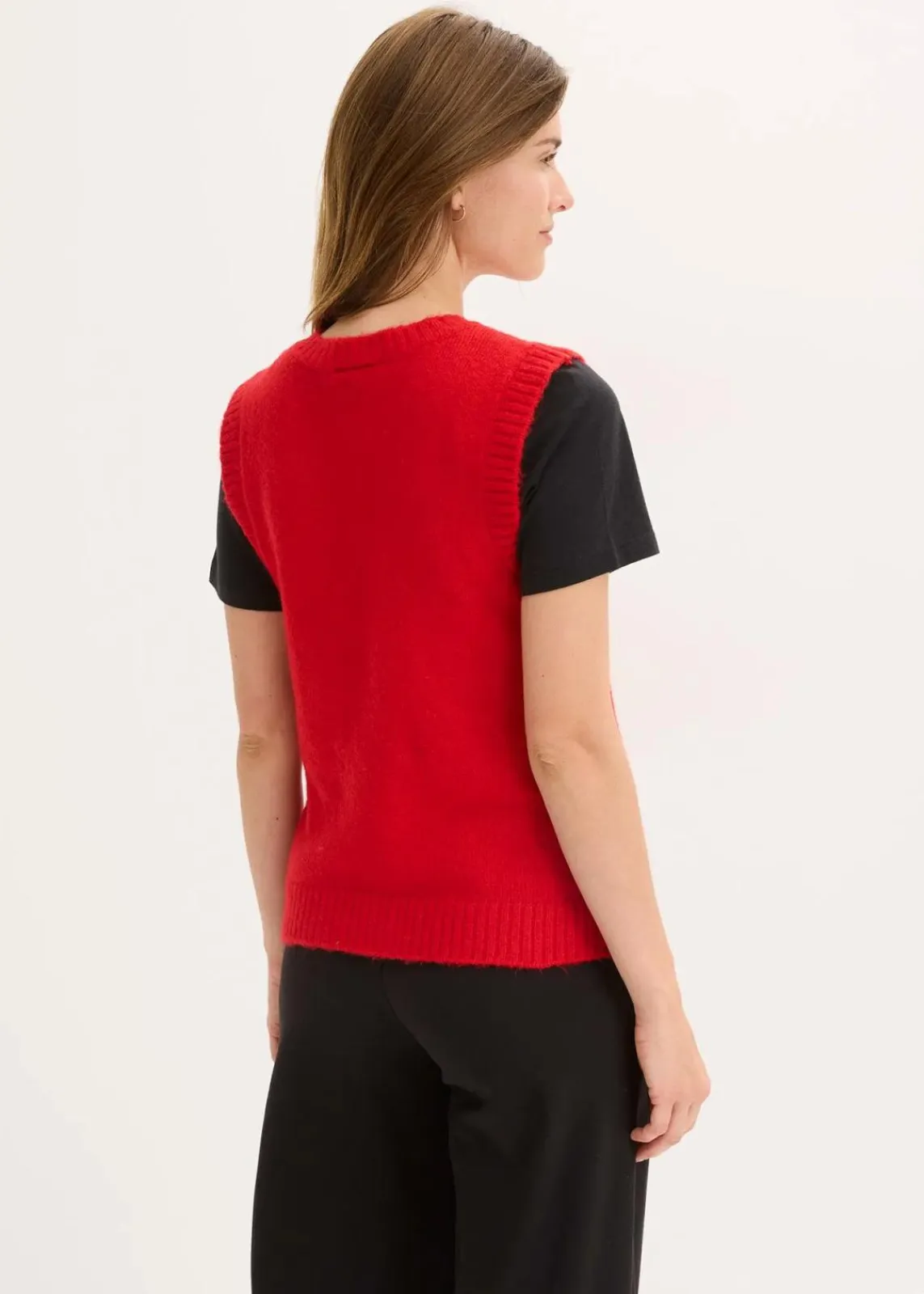 bonprix Bekleidung·Umstandsmode|Strickmode^Strick-Weste salsarot