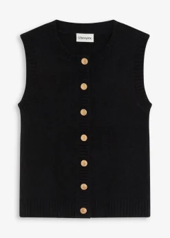 bonprix Bekleidung·Umstandsmode|Strickmode^Strick-Weste schwarz