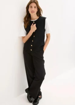 bonprix Bekleidung·Umstandsmode|Strickmode^Strick-Weste schwarz