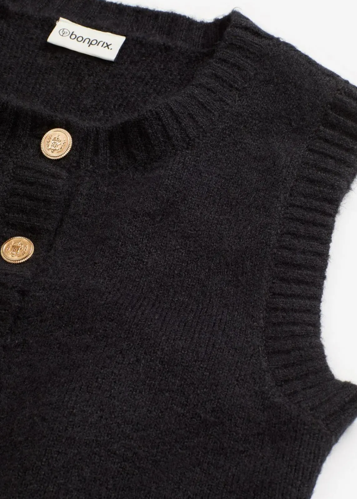 bonprix Bekleidung·Umstandsmode|Strickmode^Strick-Weste schwarz