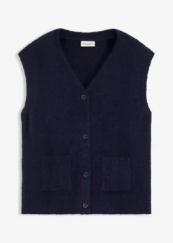 bonprix Jacken & Mäntel|Strickmode^Strick-Weste tintenblau