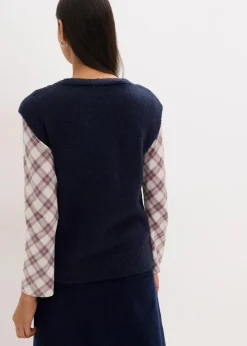 bonprix Jacken & Mäntel|Strickmode^Strick-Weste tintenblau
