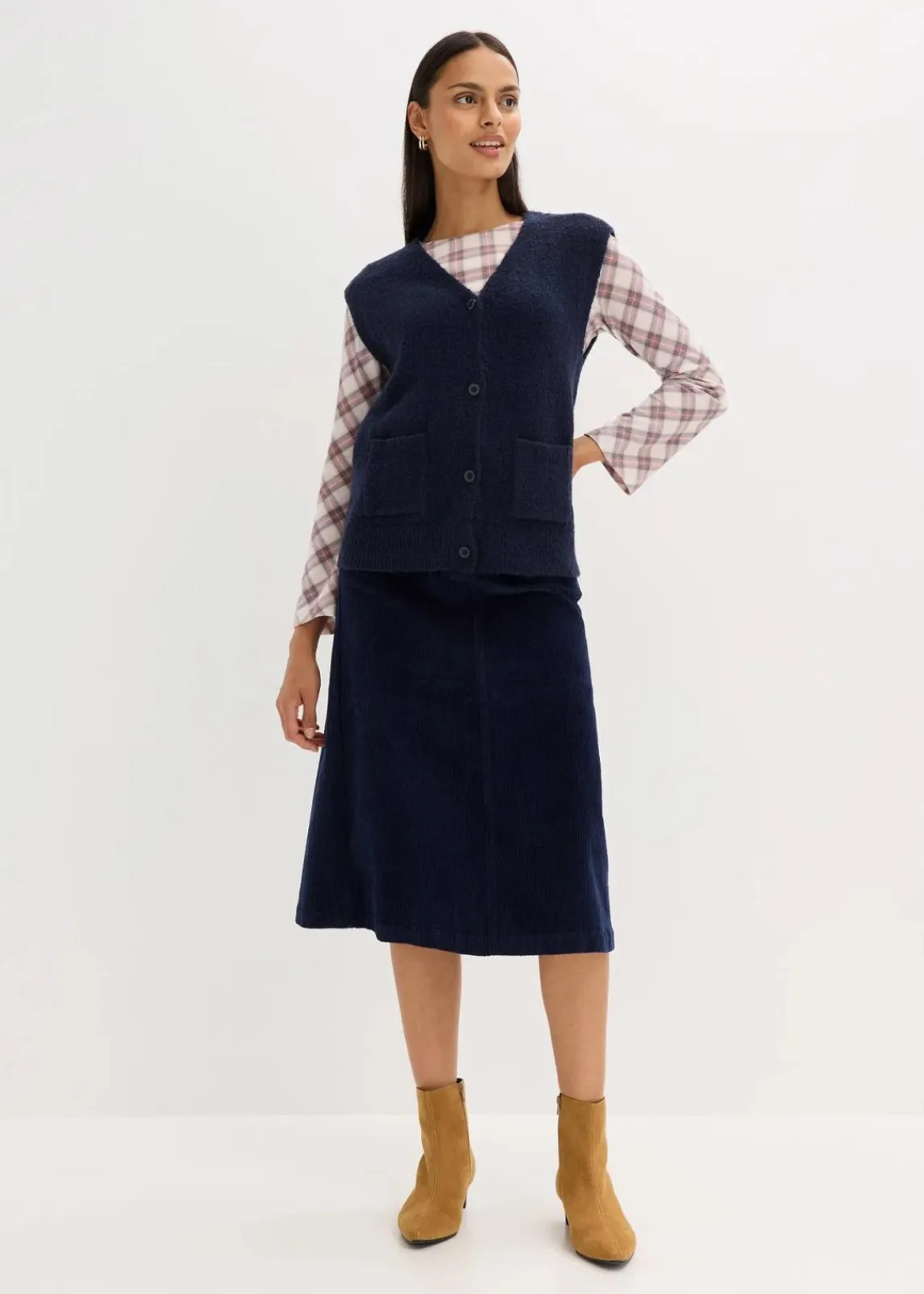 bonprix Jacken & Mäntel|Strickmode^Strick-Weste tintenblau