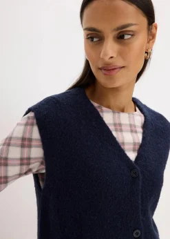 bonprix Jacken & Mäntel|Strickmode^Strick-Weste tintenblau