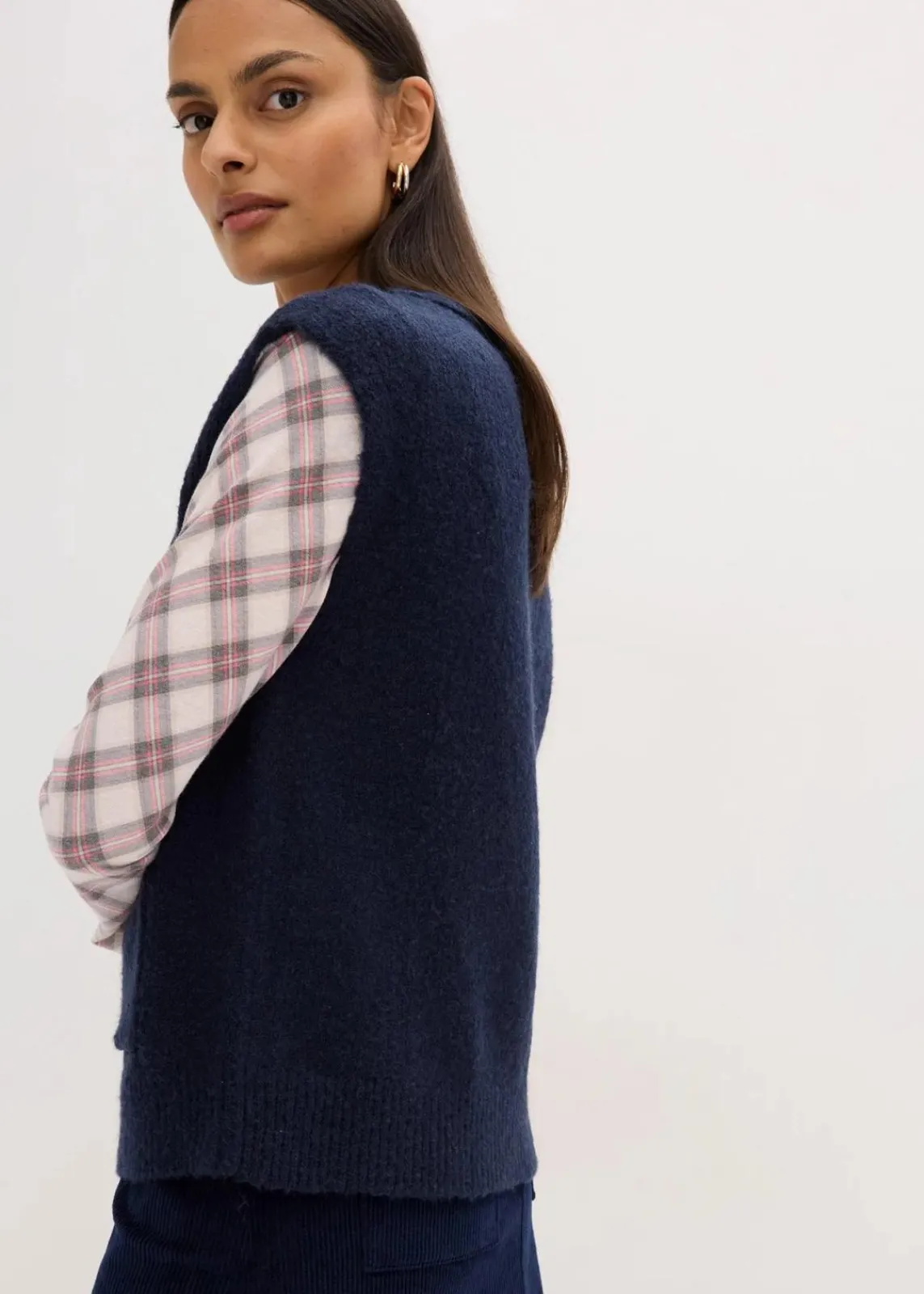 bonprix Jacken & Mäntel|Strickmode^Strick-Weste tintenblau