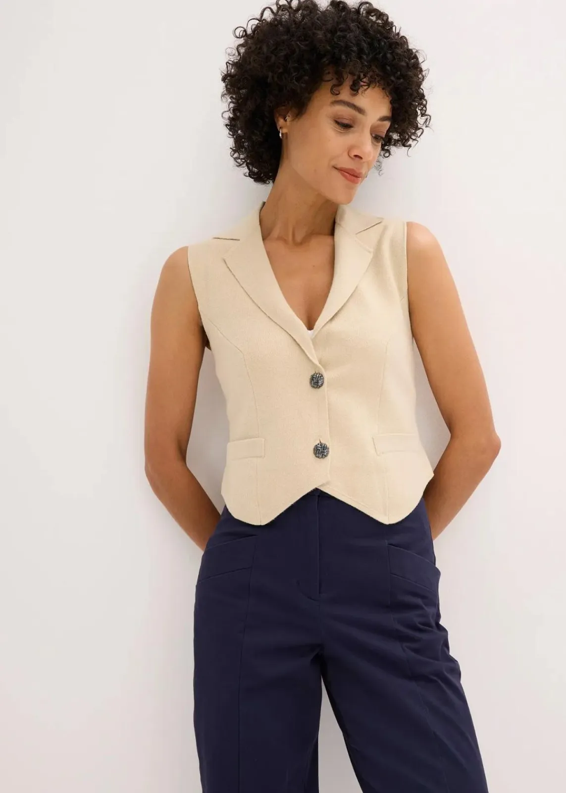 bonprix Bekleidung·Umstandsmode|Bekleidung·Hosen^Strick-Weste hellsand
