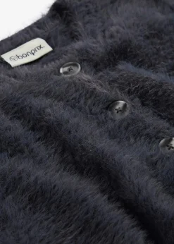 bonprix Bekleidung·Umstandsmode|Bekleidung·Hosen^Strick-Weste aus Federgarn-Viskose-Mix anthrazit meliert