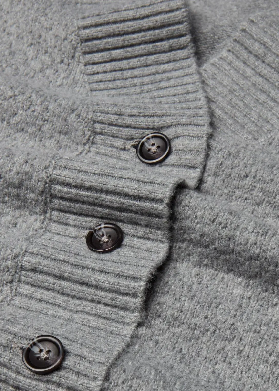bonprix Strickmode|Jacken & Mäntel^Strickweste mit Zopfmuster hellgrau meliert