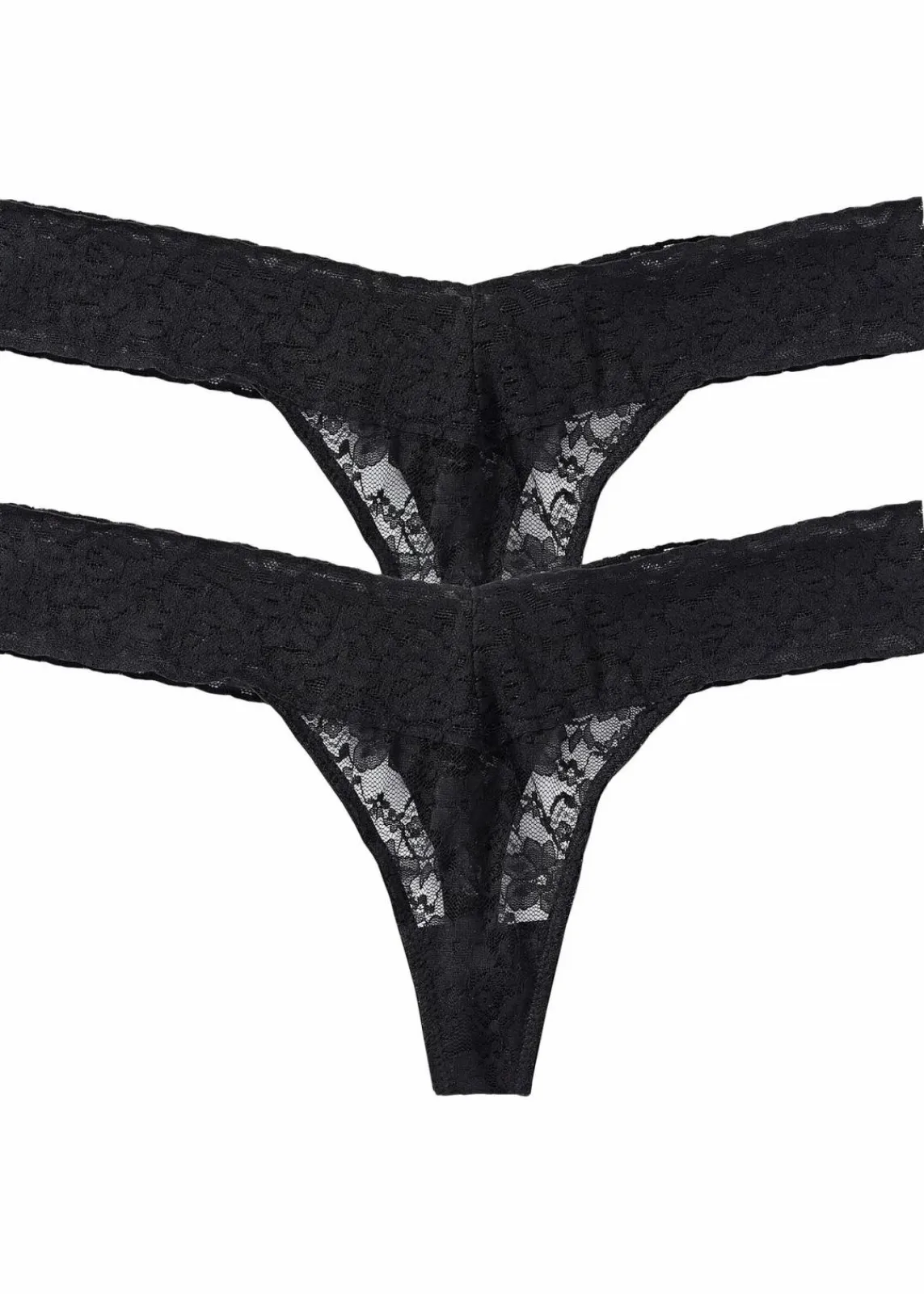 bonprix Wäsche·Dessous|Wäsche·Höschen^String aus Spitze (2er Pack) schwarz+schwarz