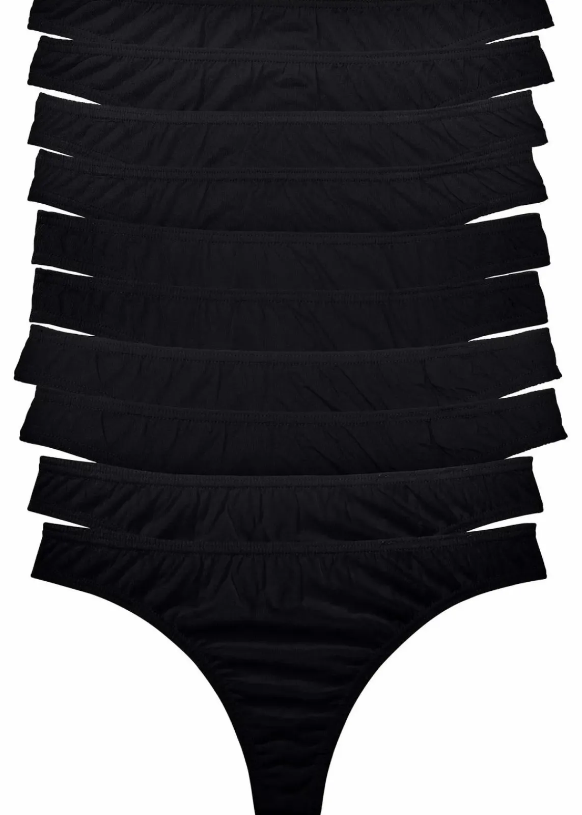 bonprix Wäsche·Basics|Wäsche·Baumwollunterwäsche^String (10er Pack) schwarz