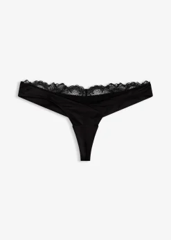 bonprix Wäsche·Dessous|Wäsche·Höschen^String mit nahtloser Hinterhose schwarz