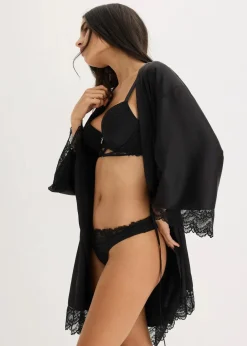 bonprix Wäsche·Dessous|Wäsche·Höschen^String mit nahtloser Hinterhose schwarz