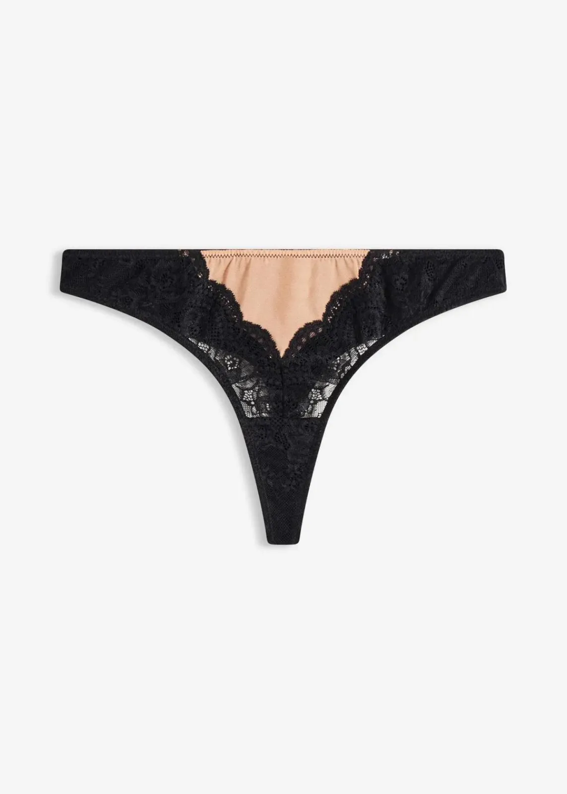 bonprix Wäsche·Dessous|Wäsche·Höschen^String mit nahtloser Hinterhose schwarz