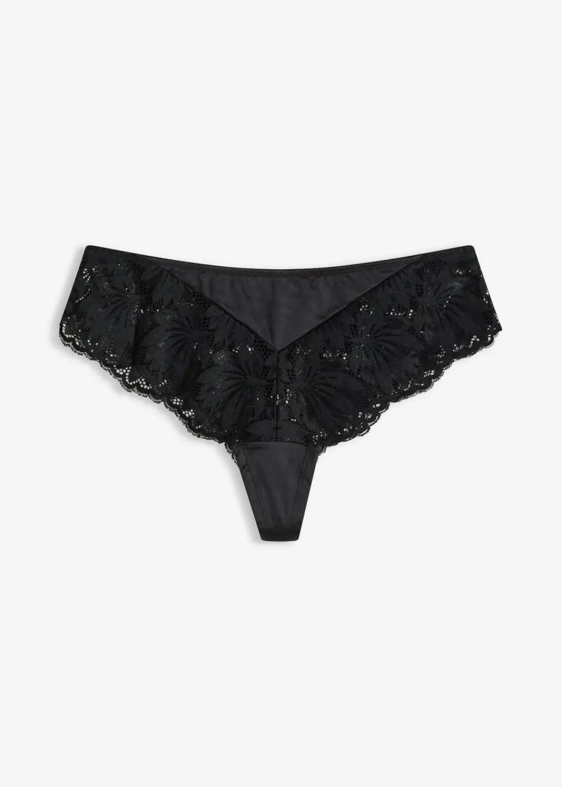 bonprix Wäsche·Dessous|Wäsche·Höschen^String Panty aus glänzendem Material schwarz