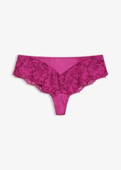 bonprix Höschen|Dessous^String Panty aus glänzendem Material dunkelfuchsia