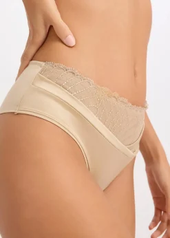 bonprix Wäsche·Dessous|Wäsche·Höschen^String Panty mit nahtloser Hinterhose saharabeige