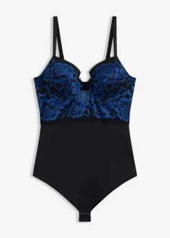 bonprix Große Cups D-H|Bodies^Stringbody aus Spitze schwarz/nachtblau