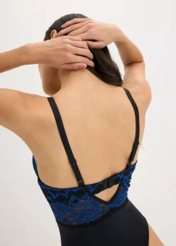 bonprix Wäsche·Bodies|Bodies^Stringbody aus Spitze schwarz/nachtblau