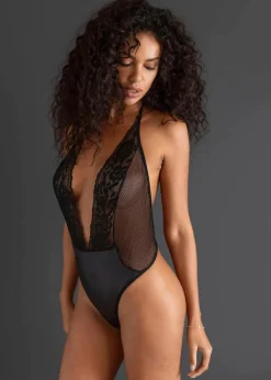 bonprix Wäsche·Erotikwäsche|Erotikwäsche^Stringbody ouvert schwarz