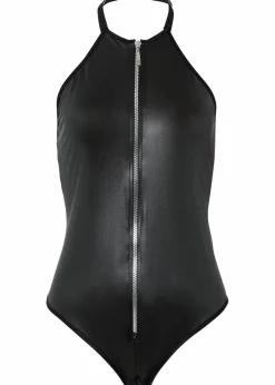 bonprix Wäsche·Erotikwäsche|Erotikwäsche^Stringbody ouvert aus Wetlook schwarz