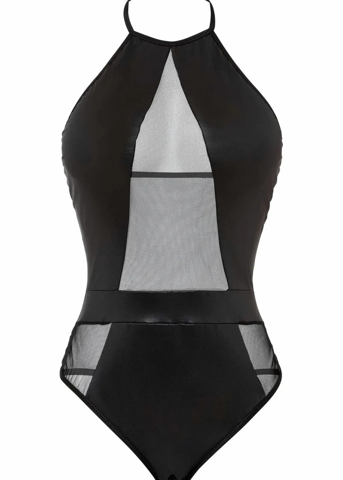 bonprix Wäsche·Erotikwäsche|Erotikwäsche^Stringbody ouvert mit Wetlook schwarz