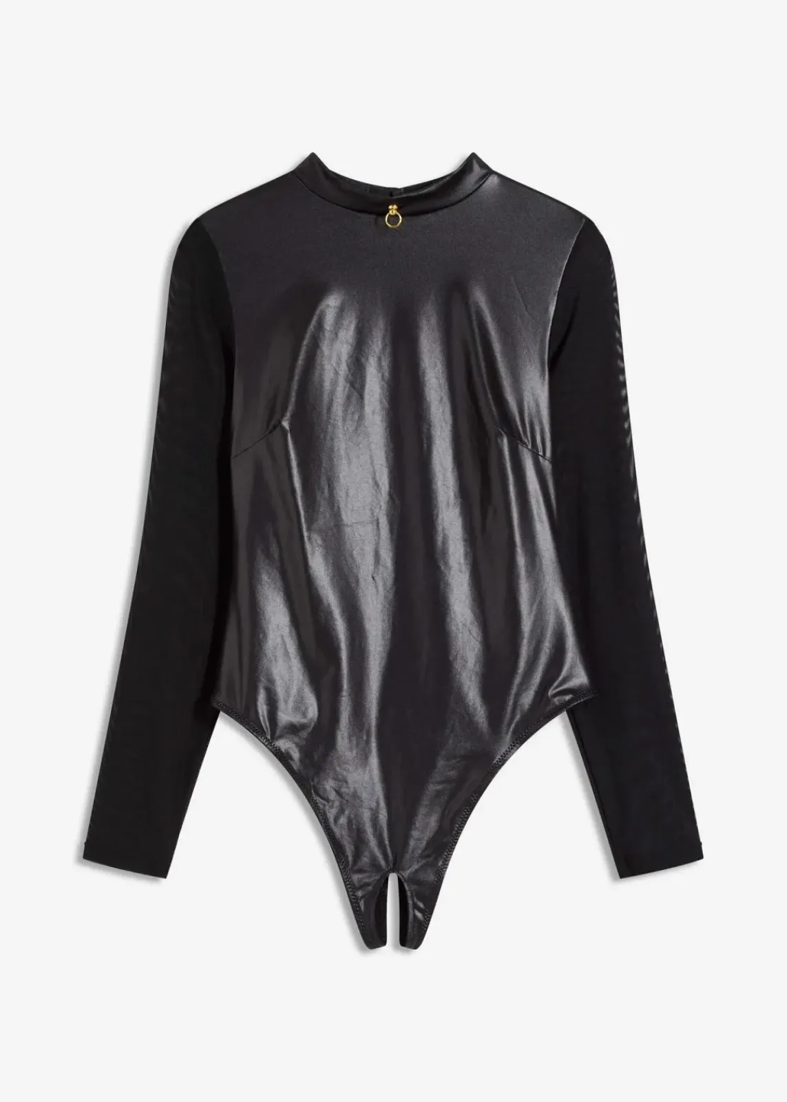 bonprix Wäsche·Erotikwäsche|Erotikwäsche^Stringbody ouvert mit Wetlook schwarz