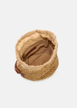 bonprix Taschen^Strohbeuteltasche natur/cognac