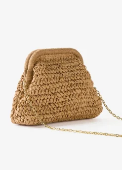 bonprix Taschen^Strohumhängetasche natur