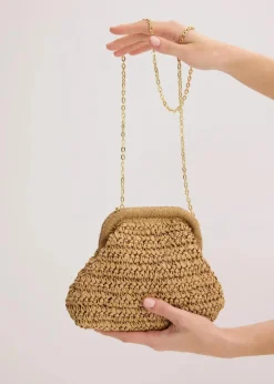 bonprix Taschen^Strohumhängetasche natur