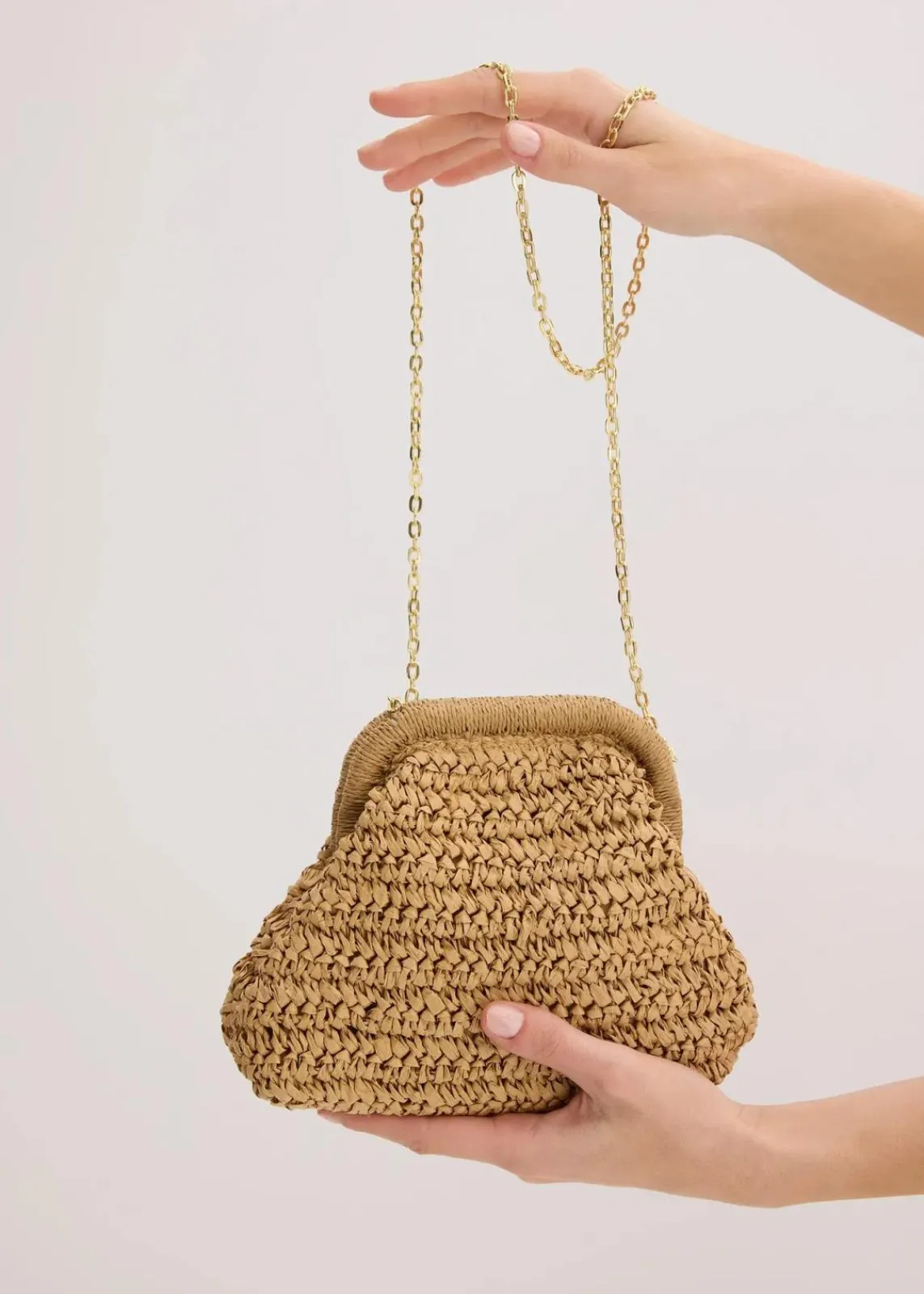 bonprix Taschen^Strohumhängetasche natur