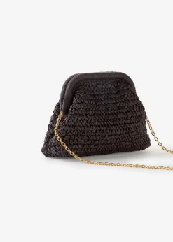 bonprix Taschen^Strohumhängetasche schwarz