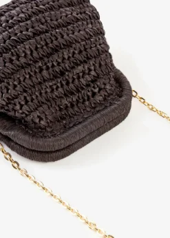 bonprix Taschen^Strohumhängetasche schwarz