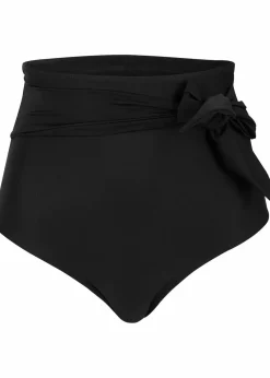 bonprix Nachhaltigere Materialien|Mix & Match^Strong Highwaist Shape-Bikinihose mit Bindeband schwarz