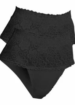 bonprix Wäsche·Shapewear|Wäsche·Höschen^Strong Shape Slip (2er Pack) schwarz