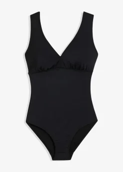 bonprix Nachhaltigere Materialien|Shapewear^Strong Shape-Badeanzug mit V-Ausschnitt schwarz
