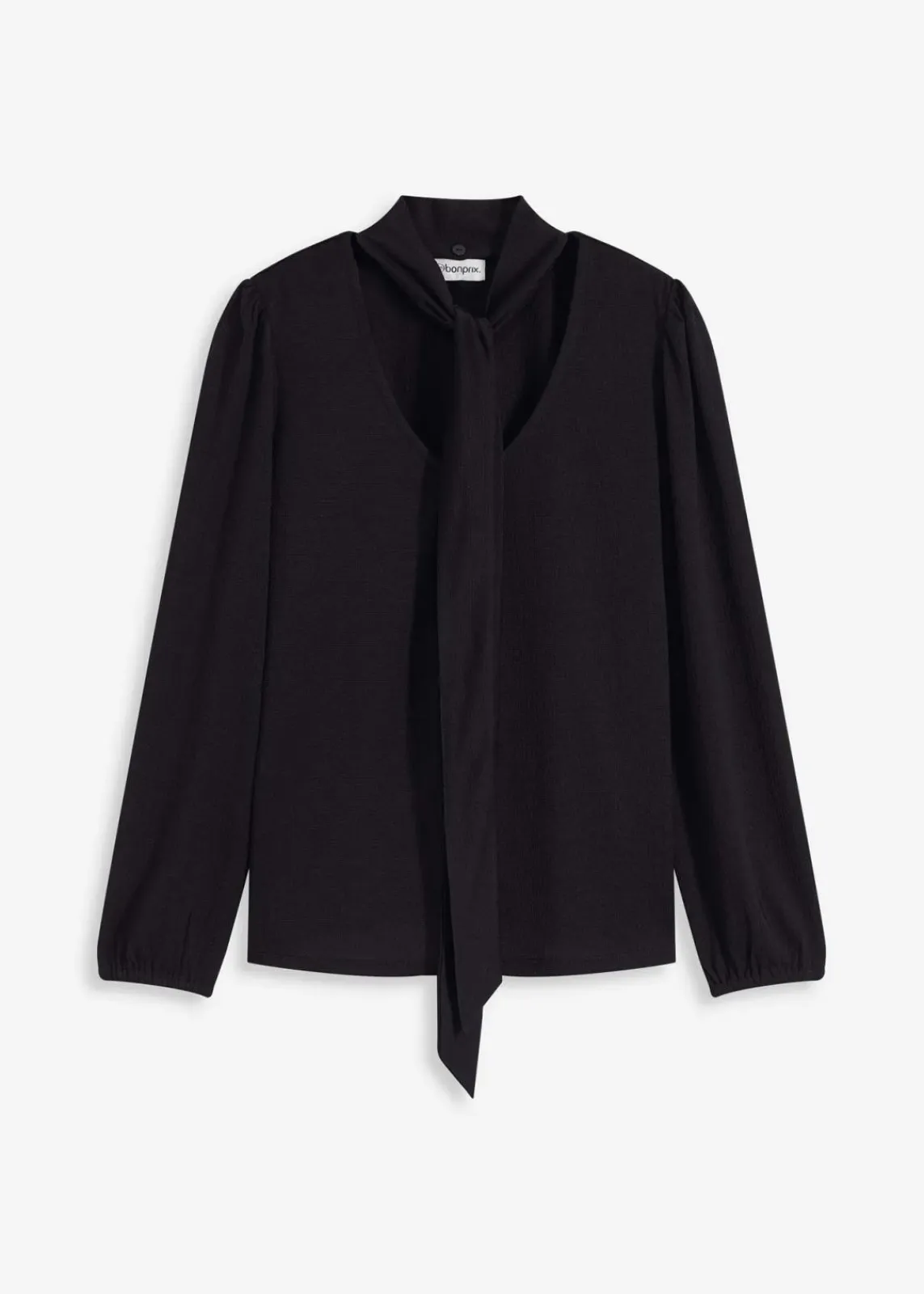 bonprix Shirts & Tops^Struktur-Shirt mit abnehmbarer Schluppe schwarz