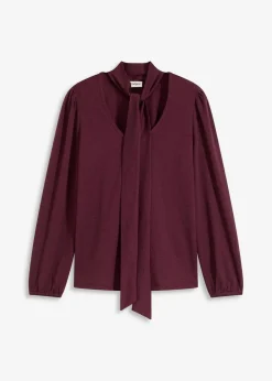 bonprix Shirts & Tops^Struktur-Shirt mit abnehmbarer Schluppe weinrot