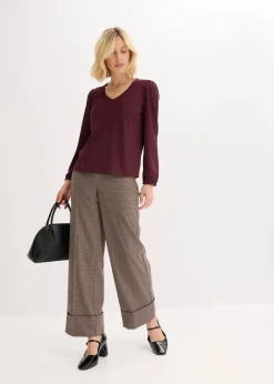 bonprix Shirts & Tops^Struktur-Shirt mit abnehmbarer Schluppe weinrot