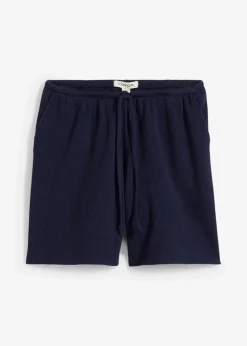 bonprix Hosen|Zweiteiler & Sets^Strukturshorts aus reiner Baumwolle dunkelblau
