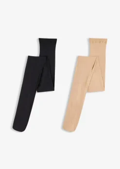 bonprix Nachhaltigere Materialien|Socken & Strumpfhosen^Strumpfhose 50 DEN (2er Pack) hellbeige/schwarz