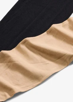 bonprix Nachhaltigere Materialien|Socken & Strumpfhosen^Strumpfhose 50 DEN (2er Pack) hellbeige/schwarz