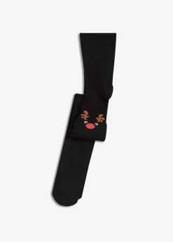 bonprix Wäsche·Socken & Strumpfhosen|Socken & Strumpfhosen^Strumpfhose mit Weihnachtsmotiv schwarz