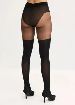 bonprix Wäsche·Socken & Strumpfhosen|Socken & Strumpfhosen^Strumpfhose mit Weihnachtsmotiv schwarz
