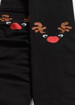 bonprix Wäsche·Socken & Strumpfhosen|Socken & Strumpfhosen^Strumpfhose mit Weihnachtsmotiv schwarz