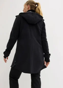 bonprix Nachhaltigere Materialien|Jacken & Mäntel^Super Stretch Softshell-Parka, wasserabweisend schwarz