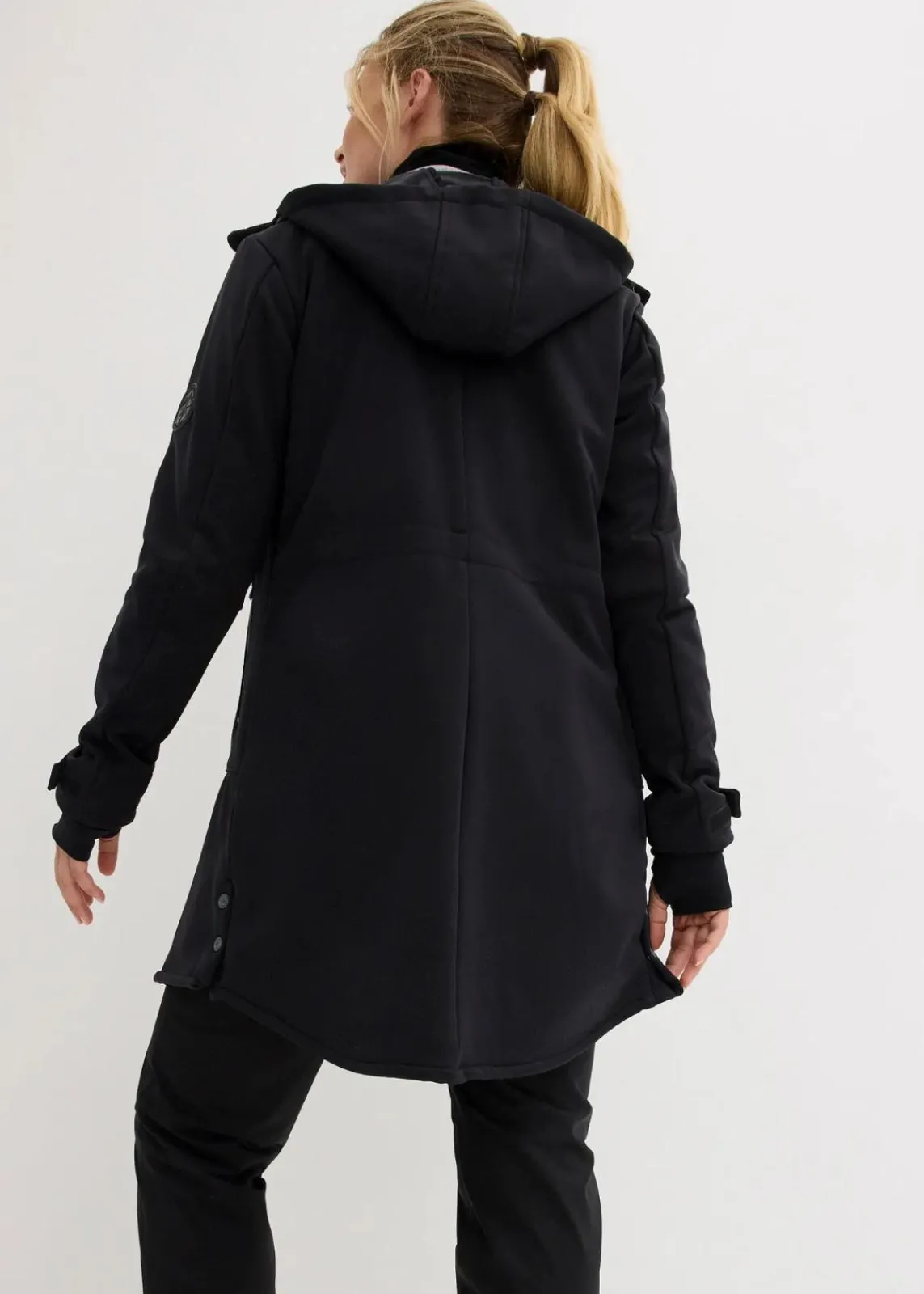 bonprix Nachhaltigere Materialien|Jacken & Mäntel^Super Stretch Softshell-Parka, wasserabweisend schwarz