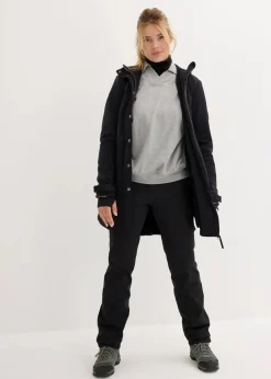 bonprix Nachhaltigere Materialien|Jacken & Mäntel^Super Stretch Softshell-Parka, wasserabweisend schwarz