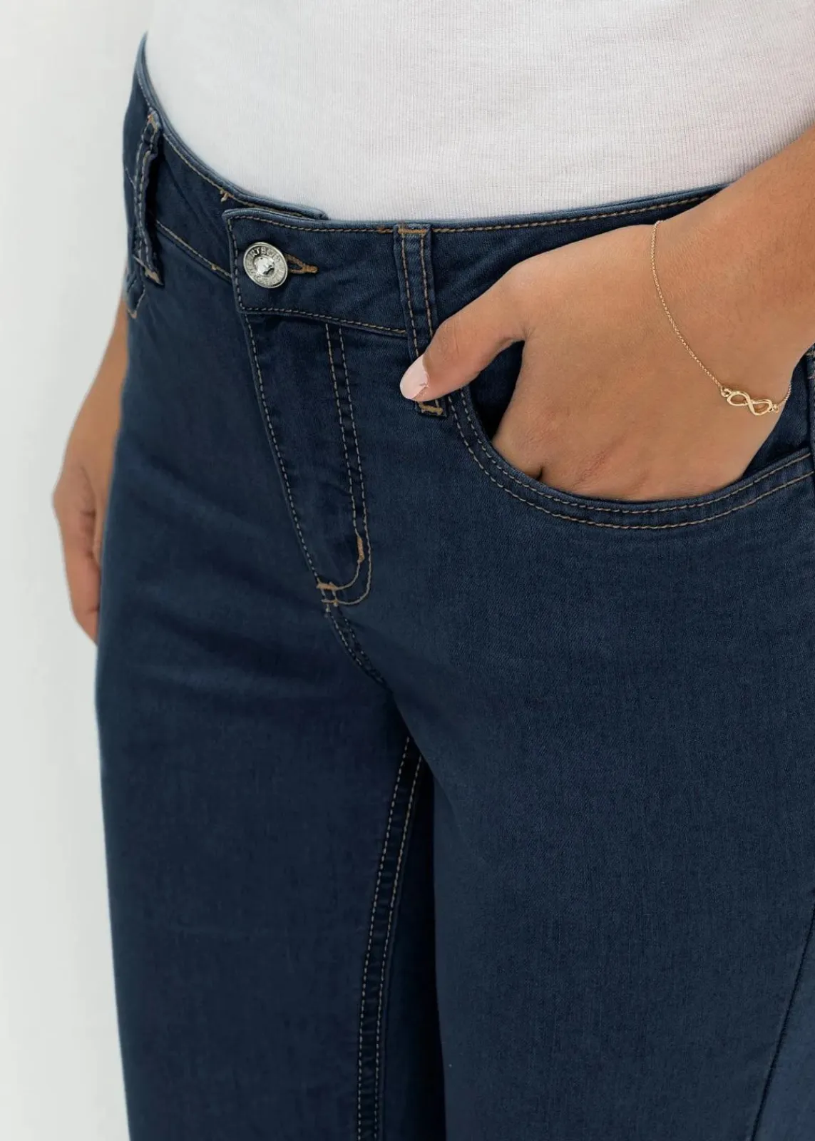 bonprix Jeans|Bekleidung·Shirts & Tops^Super-Stretch-Jeans aus leichtem Material dunkelblau denim