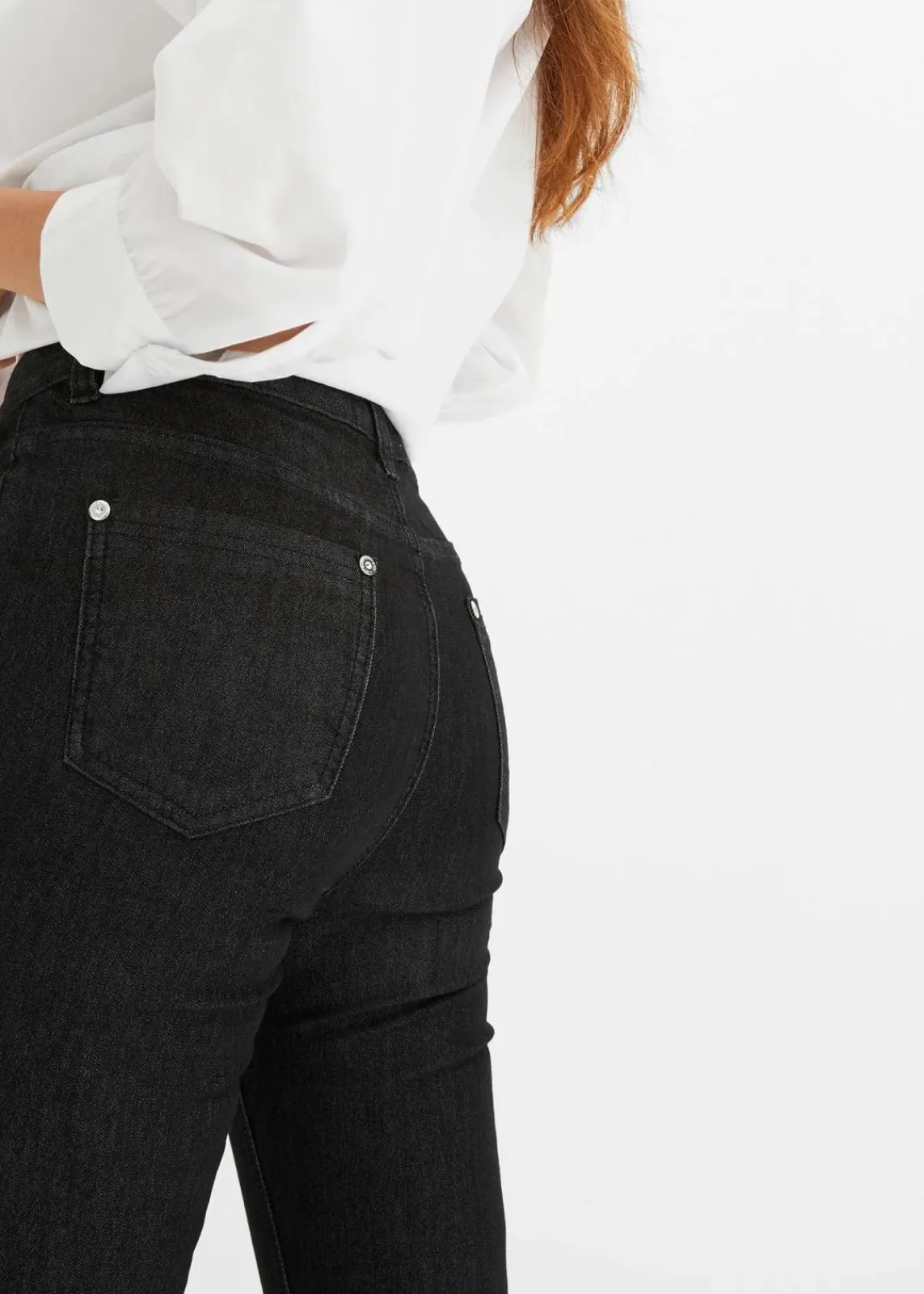 bonprix Bekleidung·Shirts & Tops|Jeans^Super-Stretch-Jeans aus leichtem Material schwarz denim